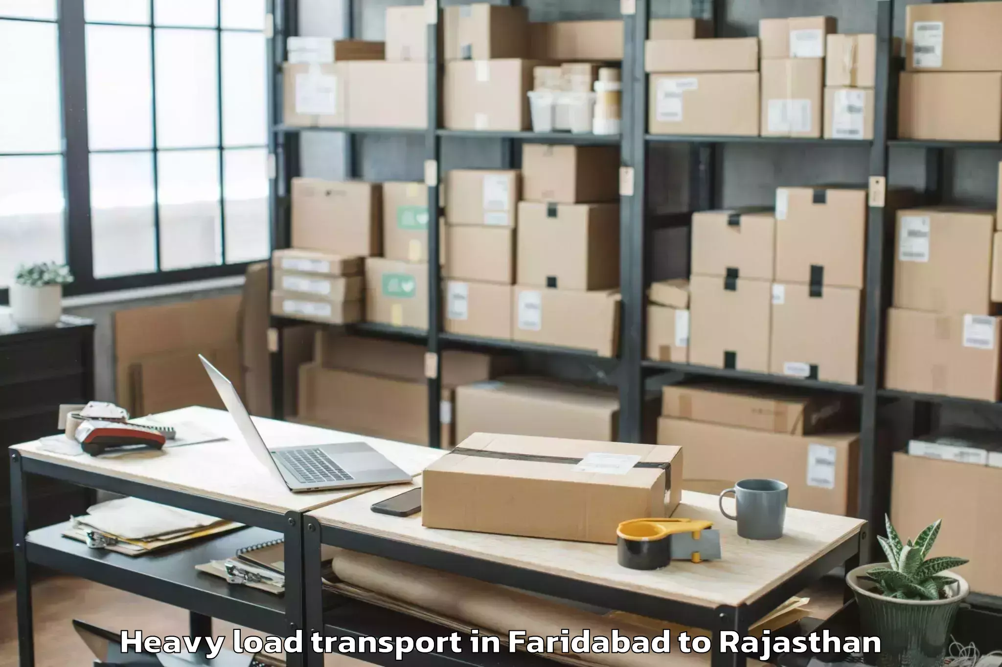 Book Faridabad to Amet Heavy Load Transport Online